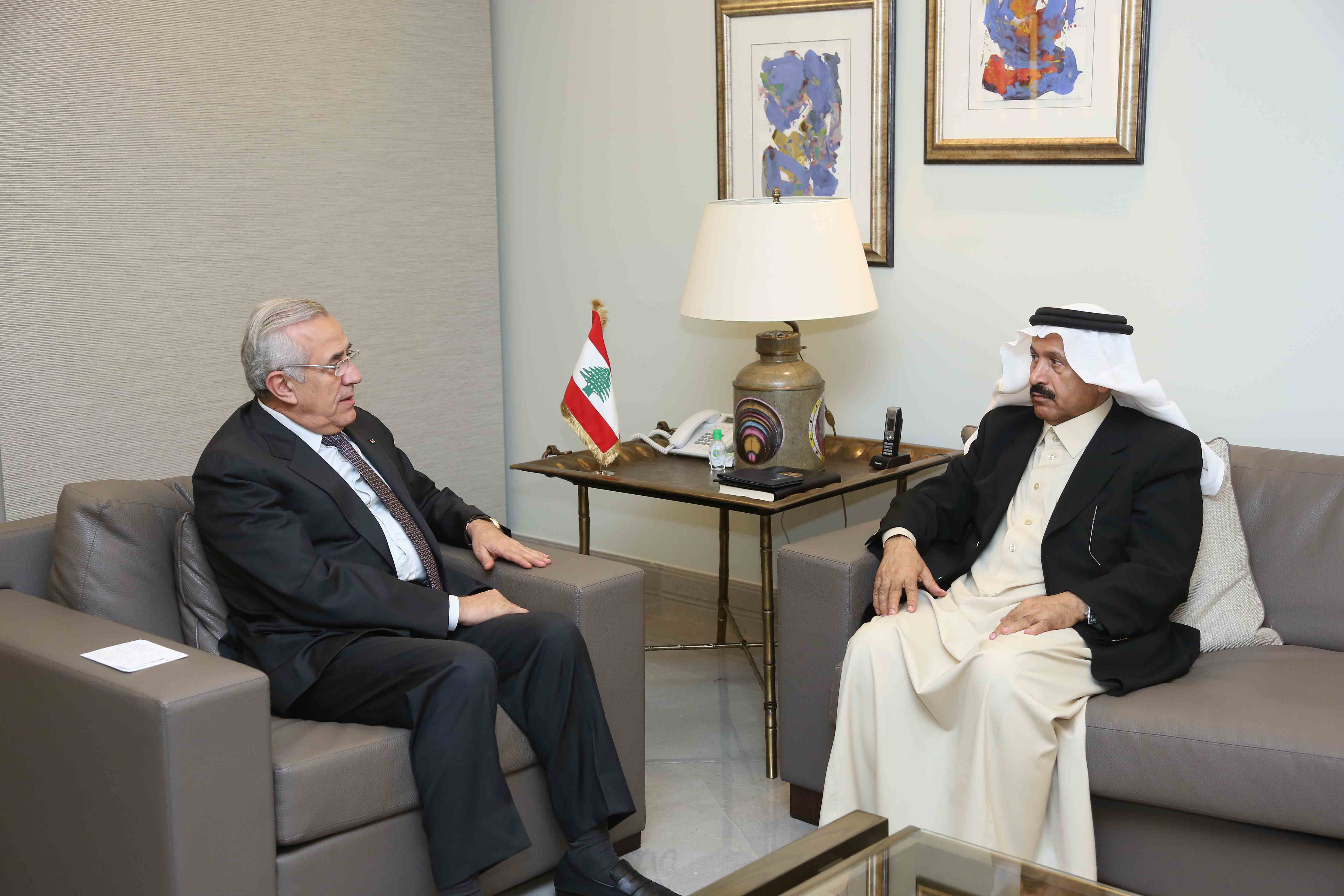 Former President Michel Sleiman Meets Saudi Ambassador